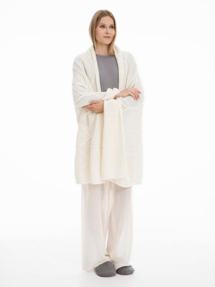 Плед Curve Verve, молочно-белый