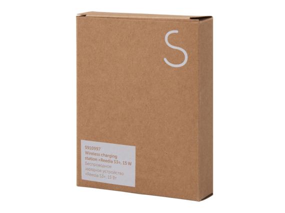 Беспроводное зарядное устройство с подсветкой лого «Reedia S3», 15 Вт