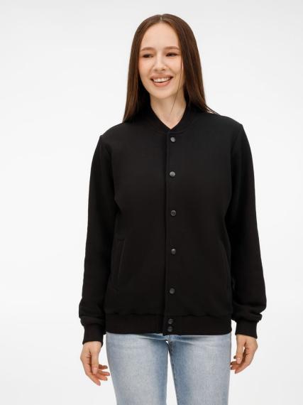 Бомбер унисекс Nuppu, черный, размер S