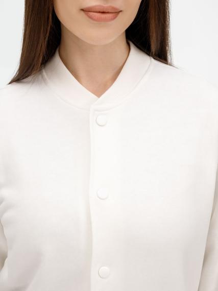 Бомбер унисекс Nuppu, молочно-белый, размер S