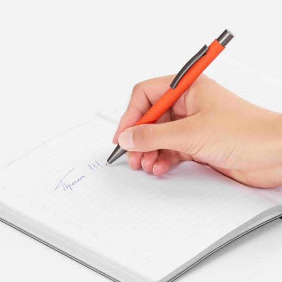 Ручка шариковая Atento Soft Touch, оранжевая