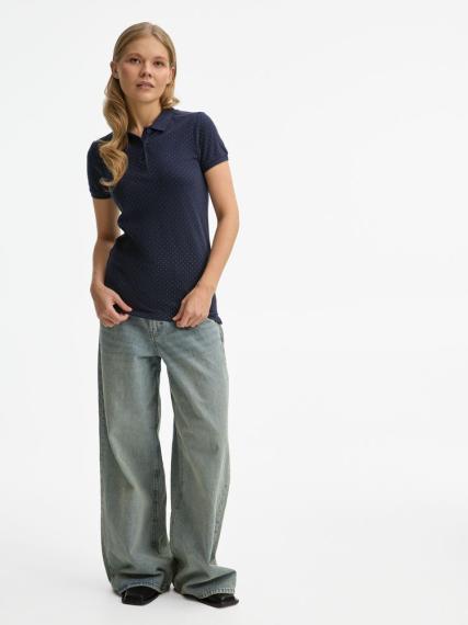 Рубашка поло женская Brandy Women темно-синий с белым, размер XL