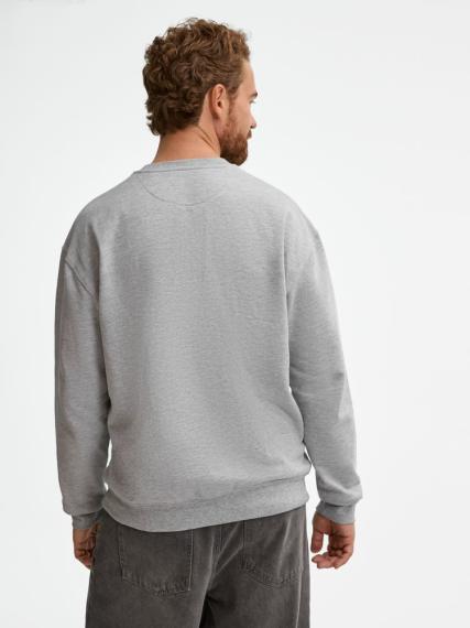 Свитшот унисекс Columbia, серый меланж, размер 4XL