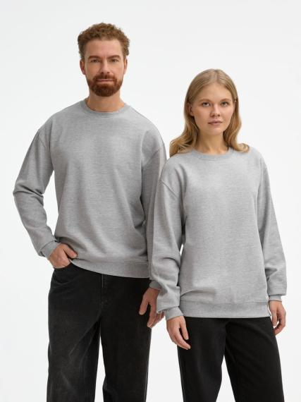 Свитшот унисекс Columbia, серый меланж, размер 4XL