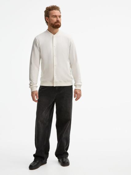 Бомбер унисекс Nuppu, молочно-белый, размер S