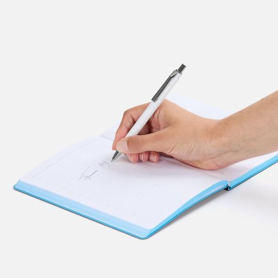 Ручка шариковая Lobby Soft Touch Chrome, белая