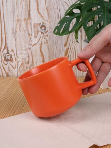 Чашка Jumbo в коробке матовая, оранжевая