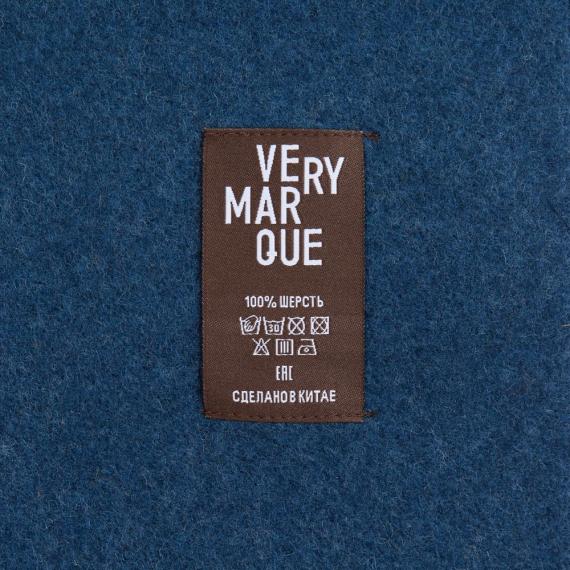 Плед Fleco, синий с коричневым