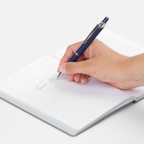 Ручка шариковая Chromos Soft Touch, синяя