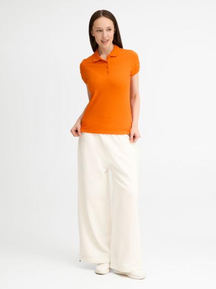 Рубашка поло женская People 210 оранжевая, размер S