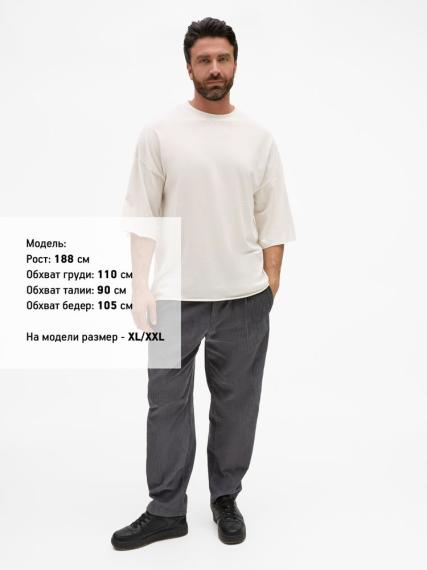 Футболка унисекс T1, молочно-белая, размер M/L