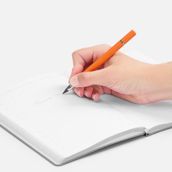 Ручка шариковая и вечный карандаш Diptych, оранжевая