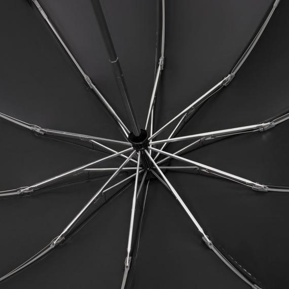 Зонт обратного сложения с ручкой-карабином Foldberry, черный