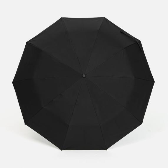 Зонт обратного сложения inLoop с ручкой-карабином, черный