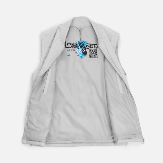 Жилет унисекс Warmbridge, светло-серый, размер 3XL