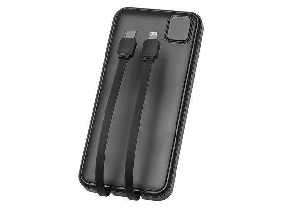 Внешний аккумулятор со встроенными кабелями «Фрэйм», 10000мач