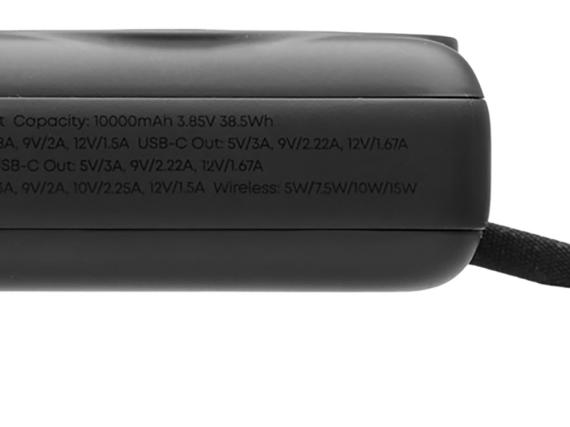 Магнитный беспроводной внешний аккумулятор c подсветкой лого «Энчант», 10000 мАч