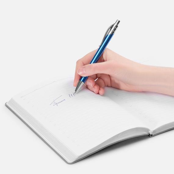 Ручка шариковая Underton Metallic, синяя