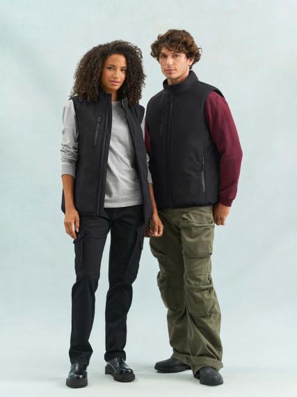 Жилет софтшелл унисекс Falcon BW, черный, размер XS