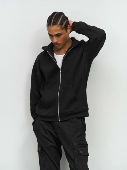 Толстовка унисекс на молнии Jelo, серый меланж, размер XS