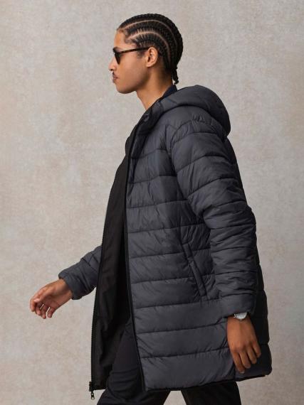 Куртка-парка унисекс Reverse, черная, размер XXL