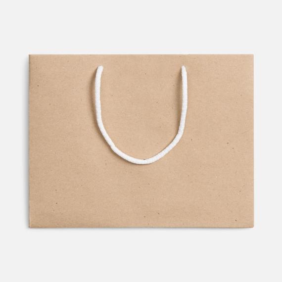 Пакет бумажный Stor, неокрашенный с белыми ручками