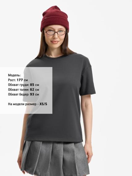 Футболка унисекс Durington, темно-серая (графит), размер XS/S