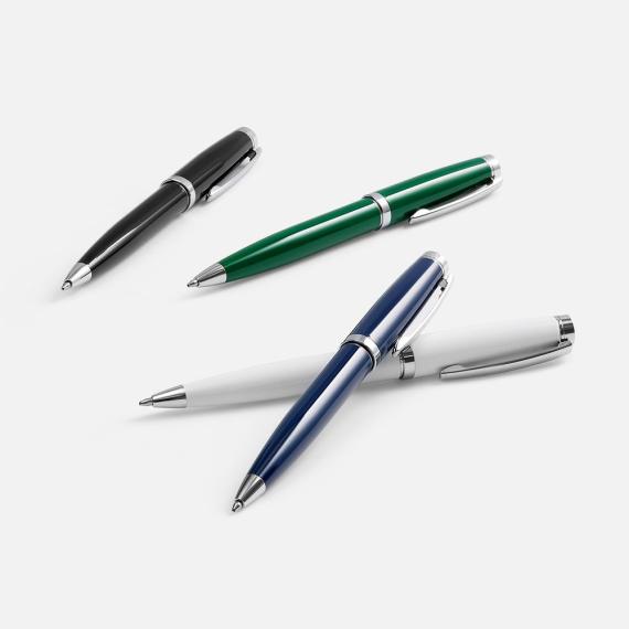 Ручка шариковая Letra Chrome, глянцевая, черная