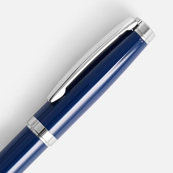 Ручка шариковая Letra Chrome, глянцевая, темно-синяя