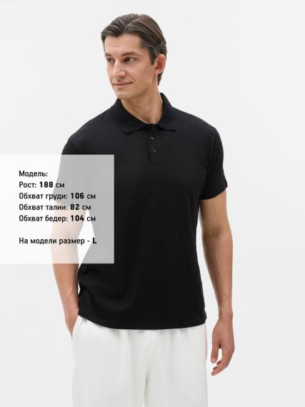 Рубашка поло мужская Prescott men 170 черная, размер XXL