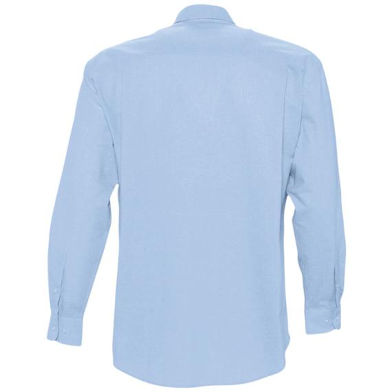 Рубашка мужская с длинным рукавом Boston голубая, размер Xxxl