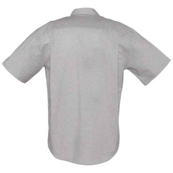 Рубашка мужская с коротким рукавом Brisbane серая, размер 4XL