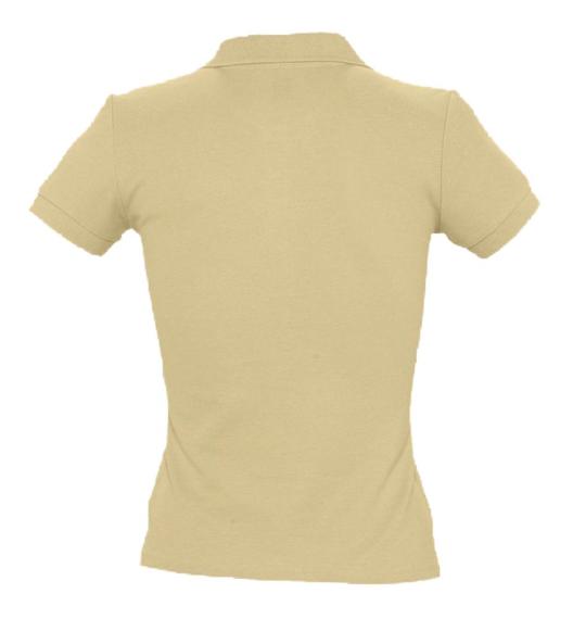 Рубашка поло женская People 210 бежевая (песок), размер L
