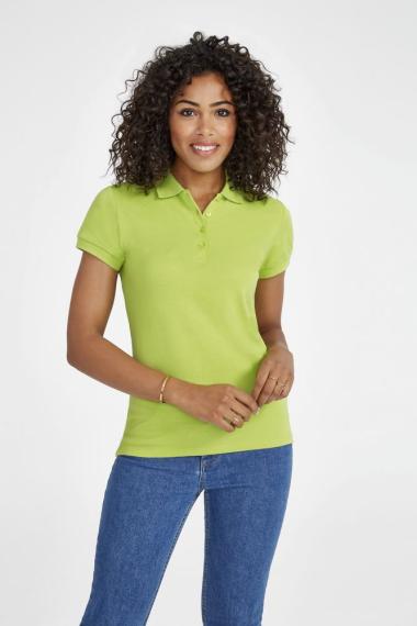 Рубашка поло женская People 210 ярко-зеленая, размер XXL
