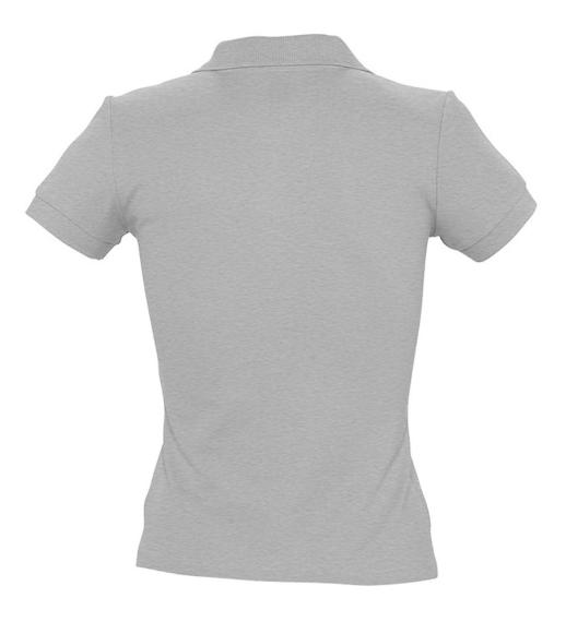 Рубашка поло женская People 210 серый меланж, размер L