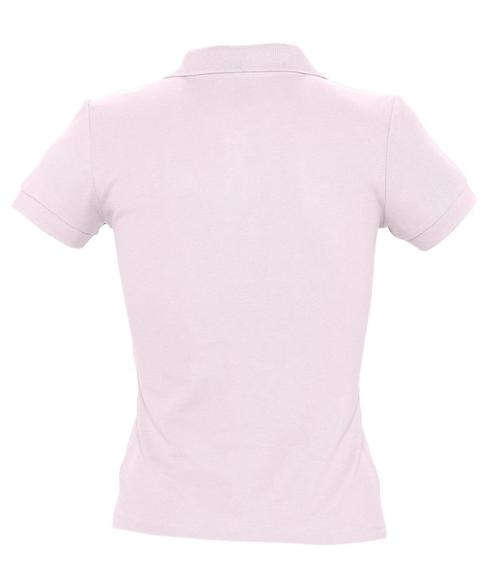 Рубашка поло женская People 210 нежно-розовая, размер L