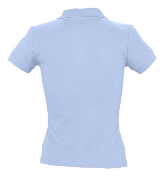Рубашка поло женская People 210 голубая, размер XXL