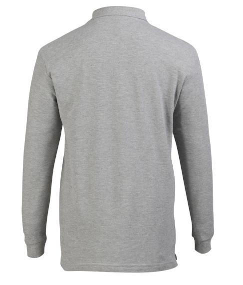 Рубашка поло мужская с длинным рукавом Star 170, серый меланж, размер S