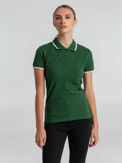 Рубашка поло женская Practice women 270 зеленая с белым, размер L