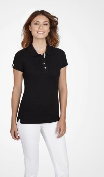Рубашка поло женская Portland Women 200 черная, размер XXL